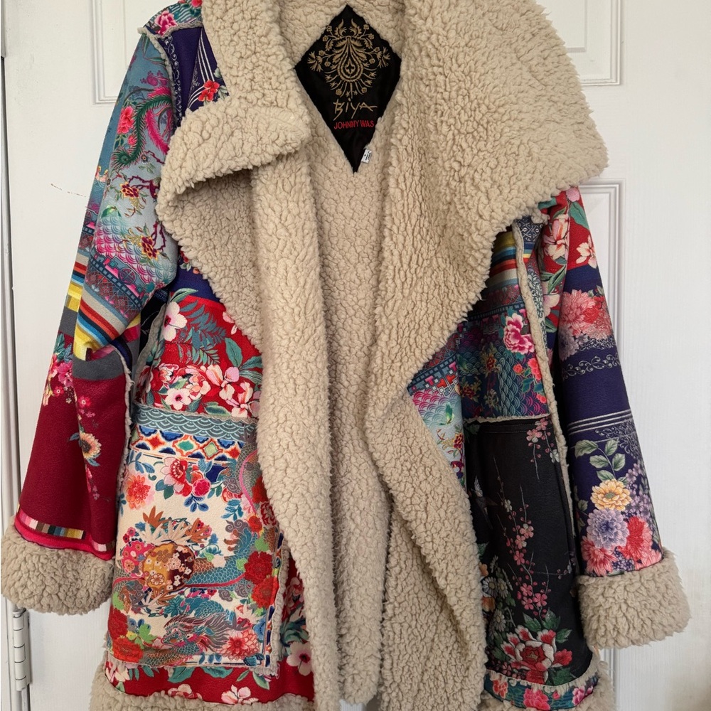 Johnny Was Multicolor Patchwork Jacket